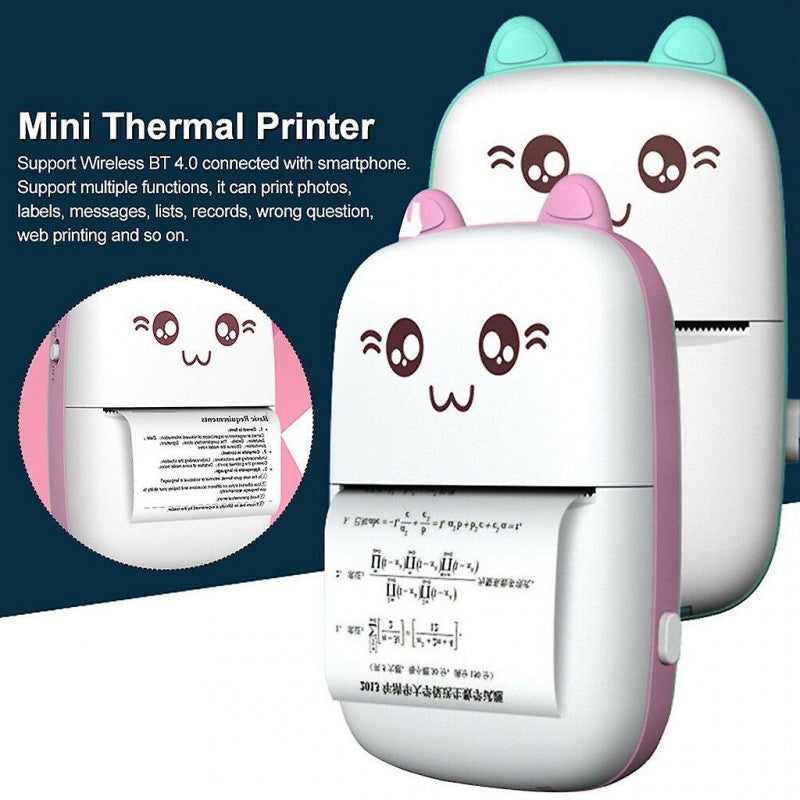 Portable Thermal Mini Photo Printer, Mini Pocket Printer